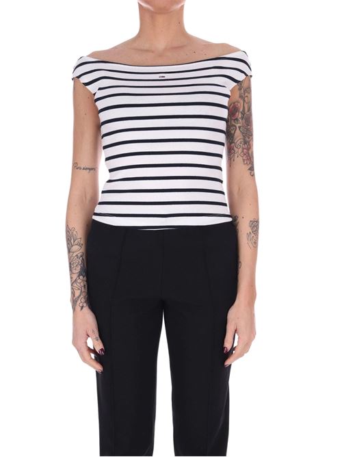Top righe bianco/blu in cotone Tommy Jeans | DW0DW202340FC